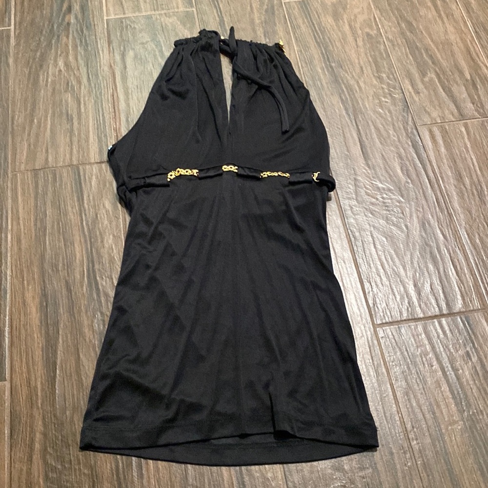 COPY - Vintage Y2K Marciano black gold halter top